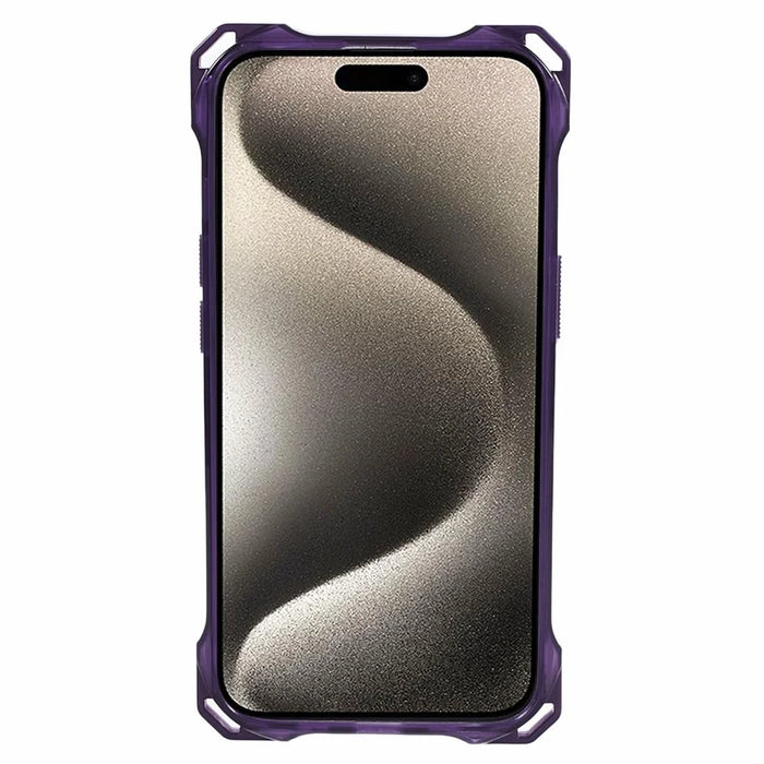 TPU+Acrylic Phone Cover for iPhone 15 Case Anti-Drop Shockproof Slim Phone Shell - Transparent Purple - 2