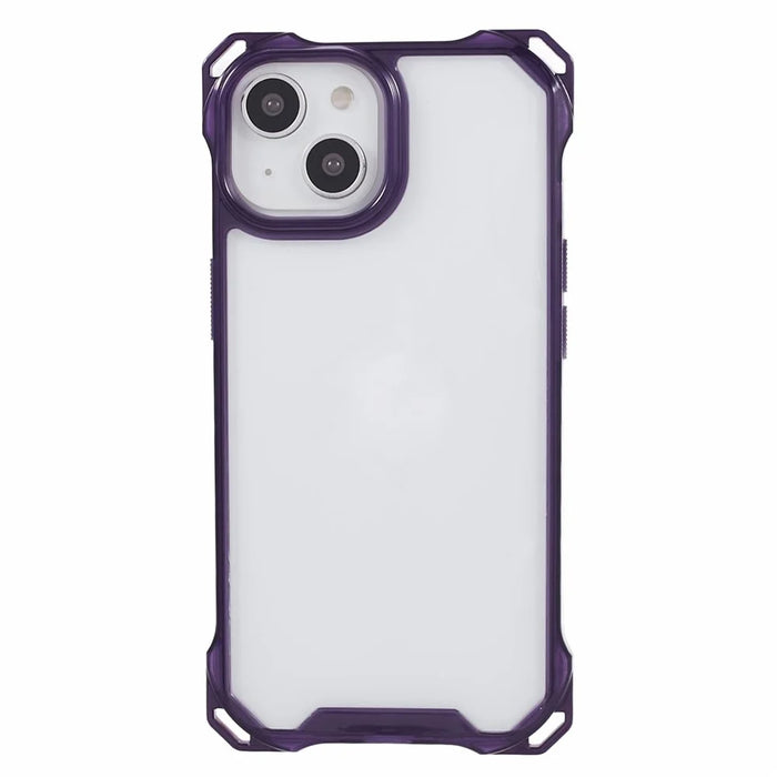 TPU+Acrylic Phone Cover for iPhone 15 Case Anti-Drop Shockproof Slim Phone Shell - Transparent Purple - 3