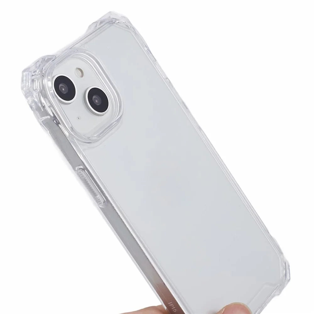 For iPhone 13 6.1 inch Slim Case Anti-Drop TPU+Acrylic Phone Cover - Transparent - 6