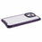 For iPhone 14 Pro Max Phone Case Reinforced Corner Protective Cover (Big Rear Lens Hole) - Transparent Purple - 4