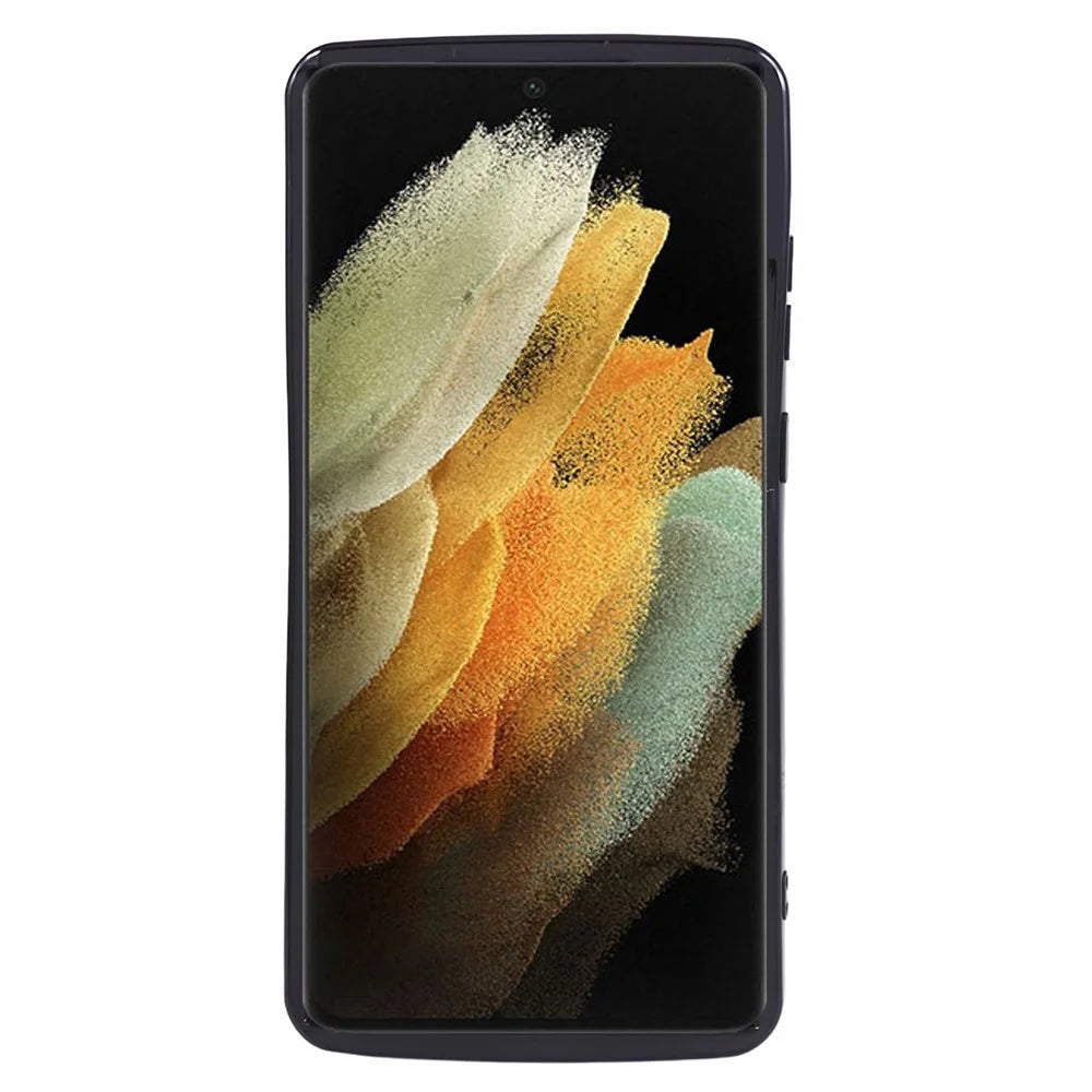 YX Series For Samsung Galaxy S21 Ultra 5G TPU Case Wave Shape Phone Cover (Precise Cutout) - Black - 2