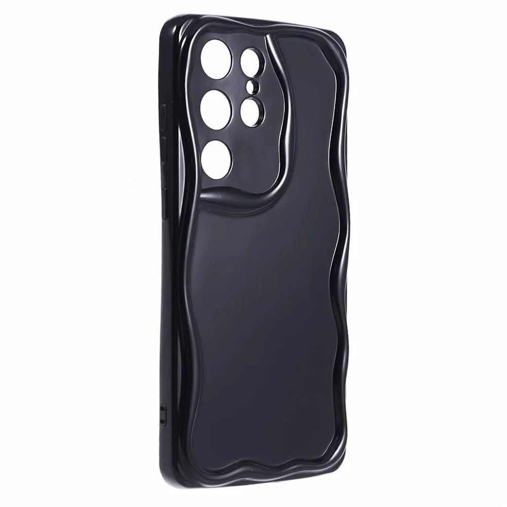 YX Series For Samsung Galaxy S21 Ultra 5G TPU Case Wave Shape Phone Cover (Precise Cutout) - Black - 3