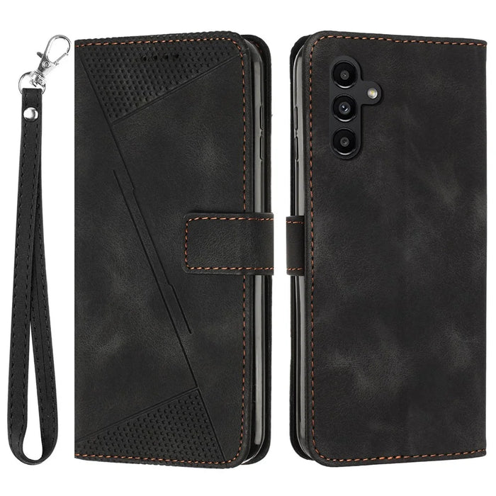 For Samsung Galaxy A15 4G Case Anti-drop PU Leather Wallet Cover - Black - 1