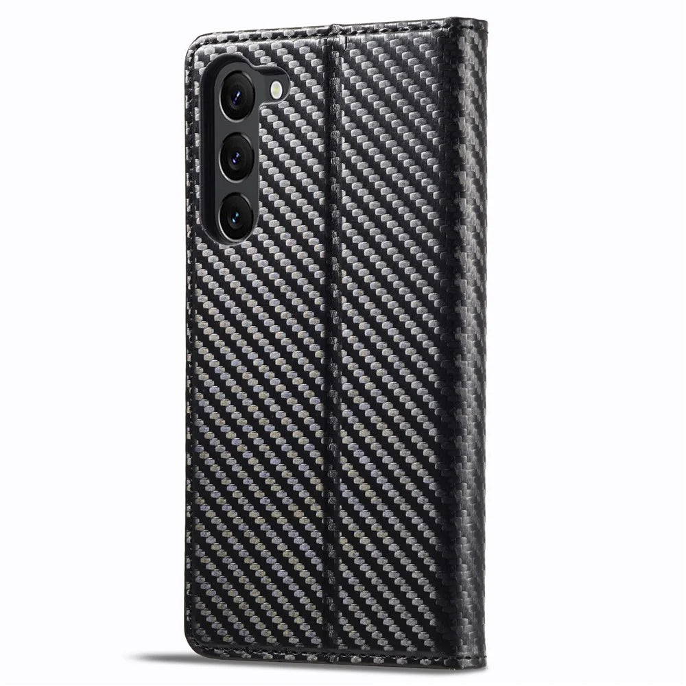LC.IMEEKE For Samsung Galaxy S24+ Phone Case Shockproof Carbon Fiber Texture Protective Cover - Vertical Stripe - 7