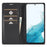 LC.IMEEKE For Samsung Galaxy A15 5G / A15 4G Phone Case Carbon Fiber Texture Shell PU Leather Cover - Horizontal Stripe - 2