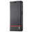 LC.IMEEKE For Samsung Galaxy A15 5G / A15 4G Phone Case Carbon Fiber Texture Shell PU Leather Cover - Horizontal Stripe - 7