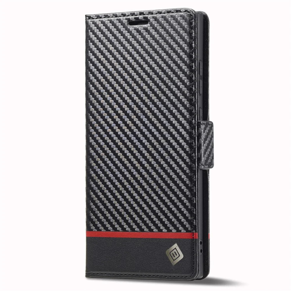LC.IMEEKE For Samsung Galaxy S24 Ultra Case Carbon Fiber Texture Anti-drop Phone Guard Cover - Horizontal Stripe - 7
