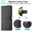 LC.IMEEKE For Samsung Galaxy S24 Ultra Case Drop-resistant Stand Leather Phone Shell Cover - Black - 7