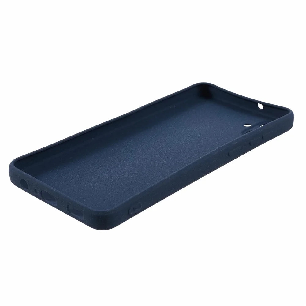 For Samsung Galaxy A05 4G Case Anti-scratch Matte TPU Back Cover - Navy Blue - 7
