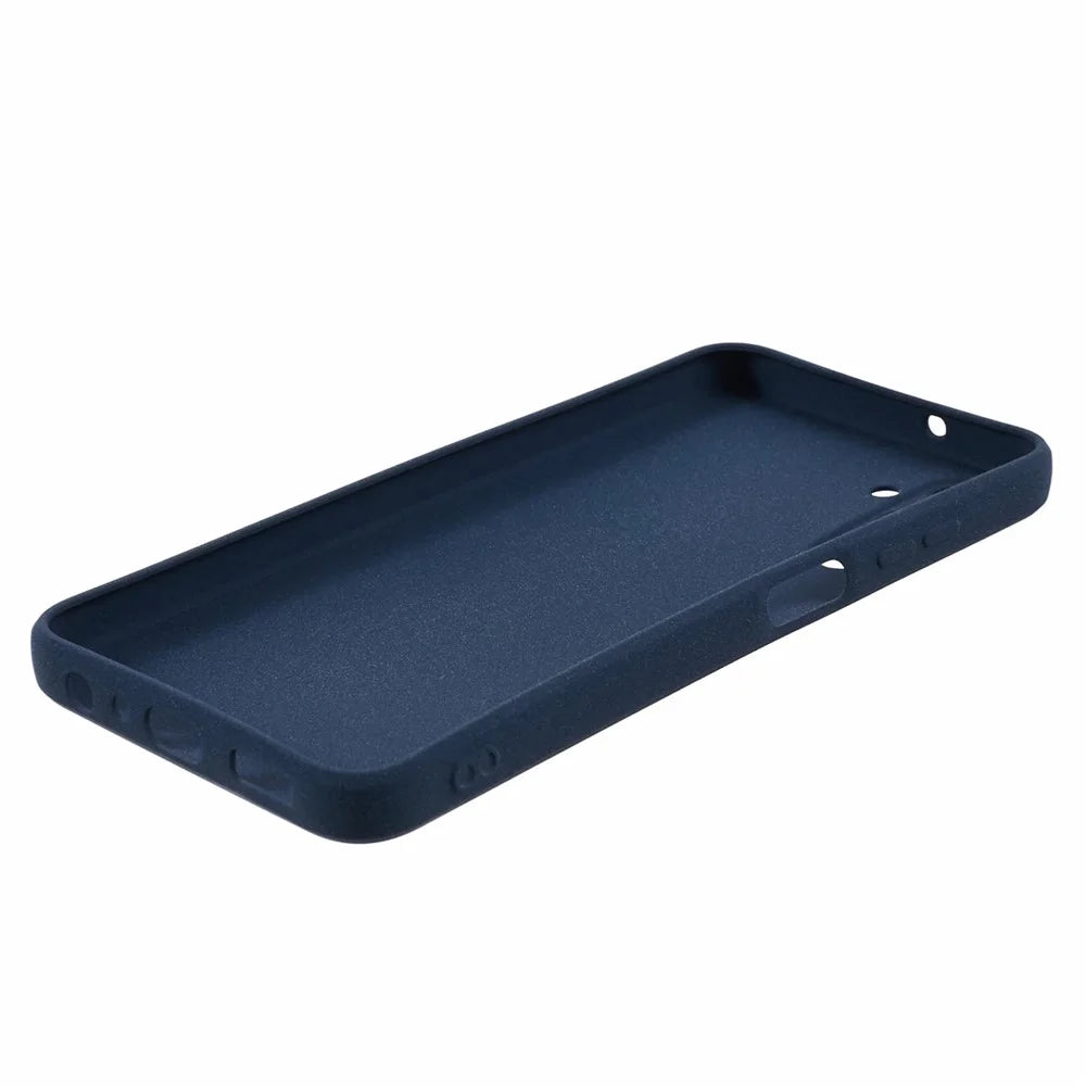 For Samsung Galaxy A05s 4G TPU Case Matte Anti-fingerprint Phone Cover - Navy Blue - 7