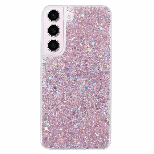 For Samsung Galaxy S22 5G Glitter Case Shiny Sparkle TPU Phone Cover - Pink - 1