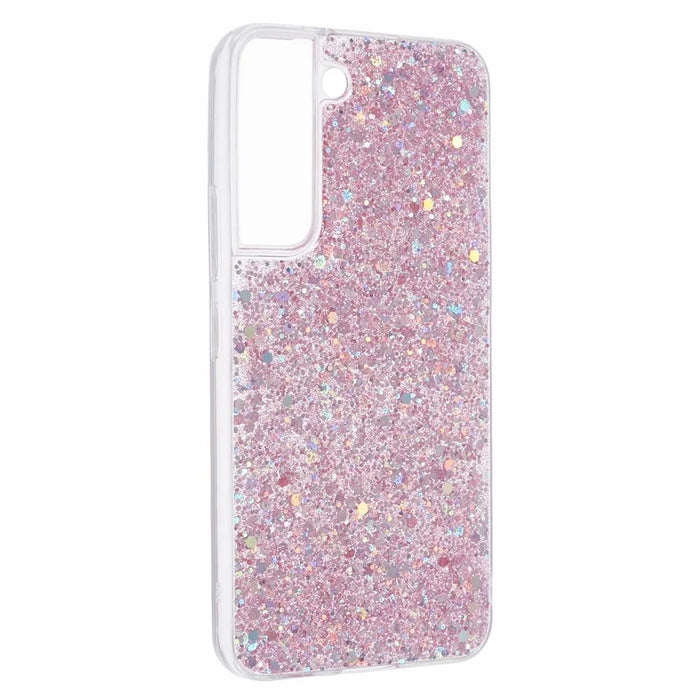 For Samsung Galaxy S22 5G Glitter Case Shiny Sparkle TPU Phone Cover - Pink - 3