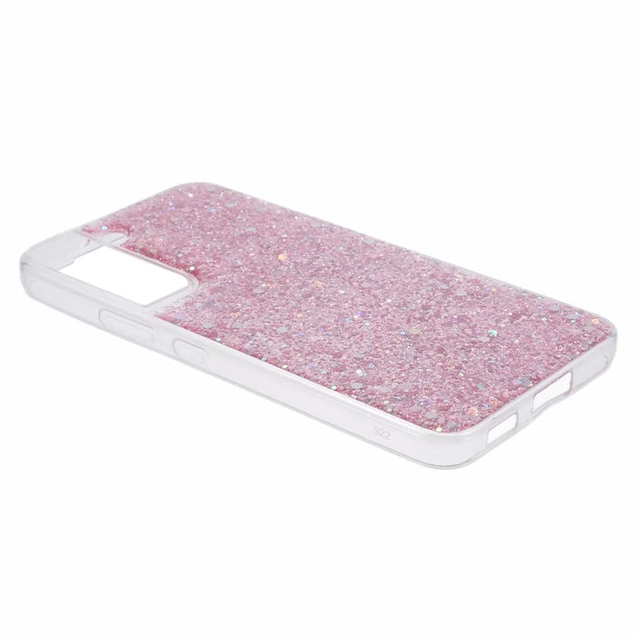 For Samsung Galaxy S22 5G Glitter Case Shiny Sparkle TPU Phone Cover - Pink - 5
