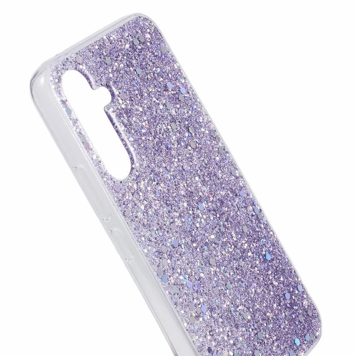 For Samsung Galaxy A54 5G Sequins Glitter Phone Case Soft TPU Back Cover - Purple - 6
