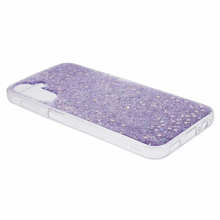 For Samsung Galaxy A14 5G / A14 4G TPU Case Bling Glitter Sequins Phone Cover - Purple - 5