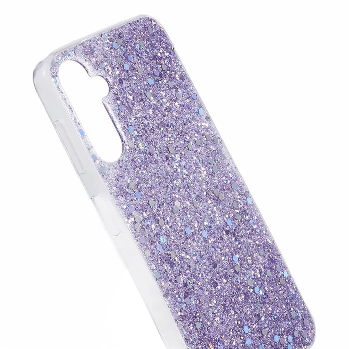For Samsung Galaxy A14 5G / A14 4G TPU Case Bling Glitter Sequins Phone Cover - Purple - 6