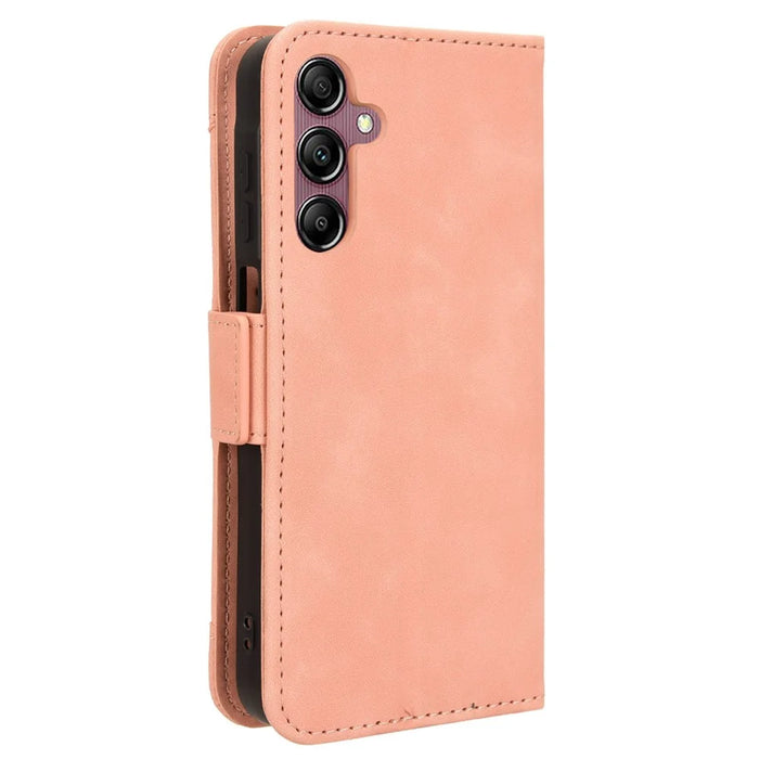 For Samsung Galaxy A15 5G Case Multiple Card Holder Stand Phone Leather Cover - Pink - 7