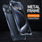 LUPHIE For iPhone 15 Pro Bumper Case Metal Scratch-resistant Protective Phone Frame Case - Dark Blue - 3