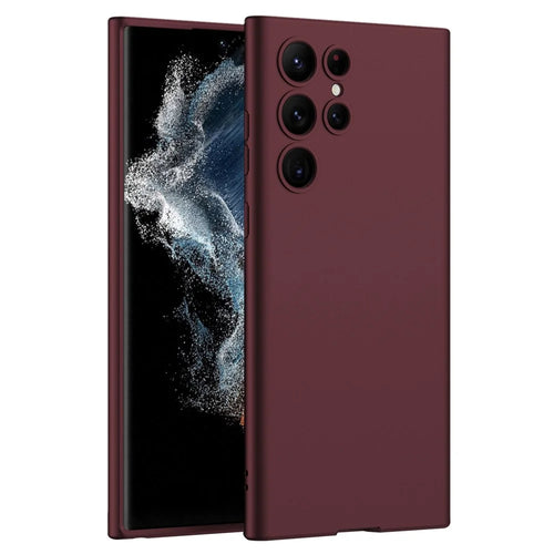 GKK For Samsung Galaxy S24 Ultra PC Case Ultra Thin Protective Phone Cover - Wine Red - 1