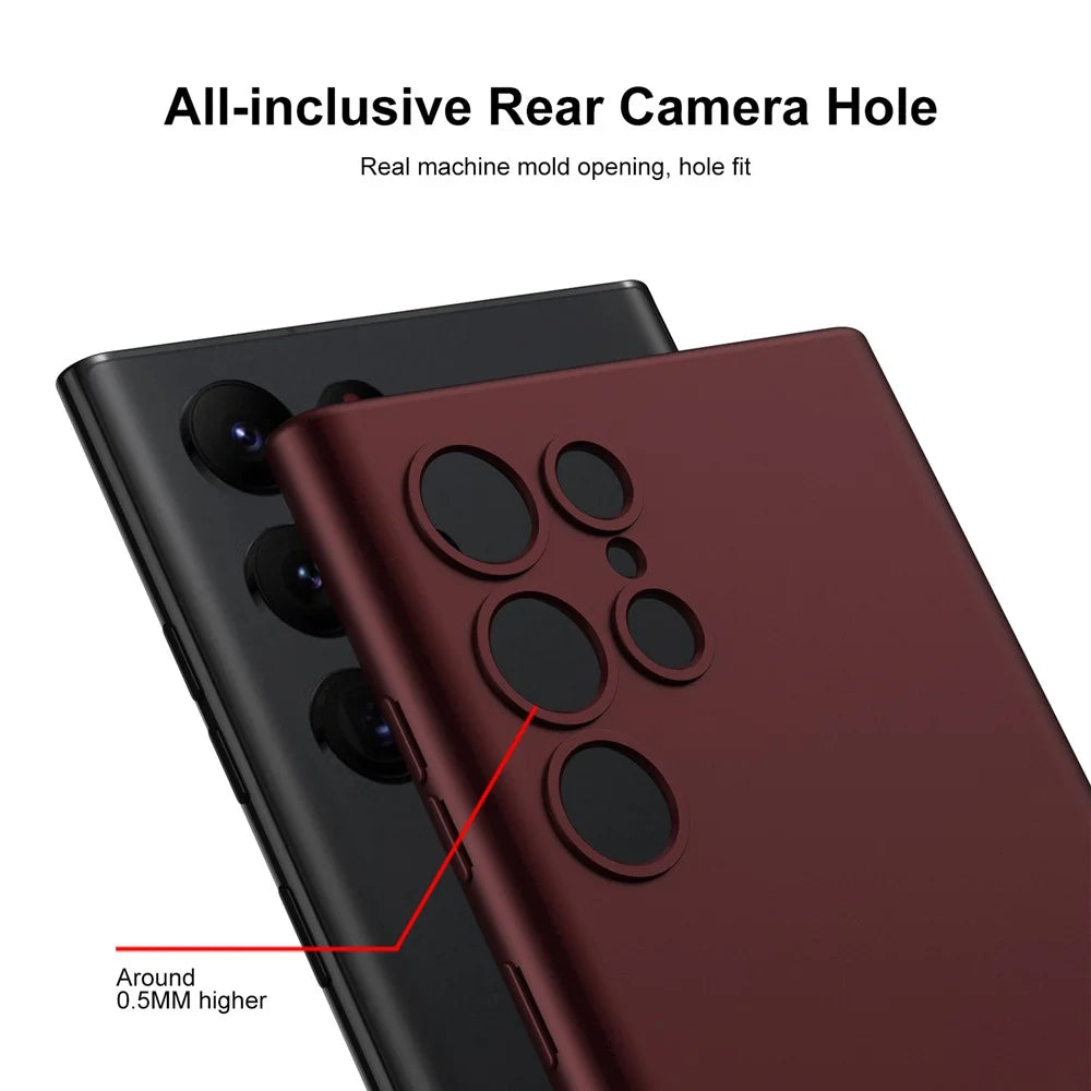 GKK For Samsung Galaxy S24 Ultra PC Case Ultra Thin Protective Phone Cover - Wine Red - 3