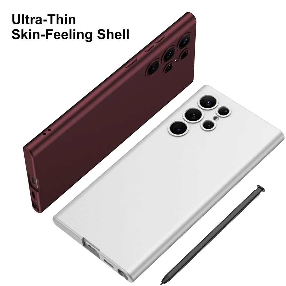 GKK For Samsung Galaxy S24 Ultra PC Case Ultra Thin Protective Phone Cover - Wine Red - 6