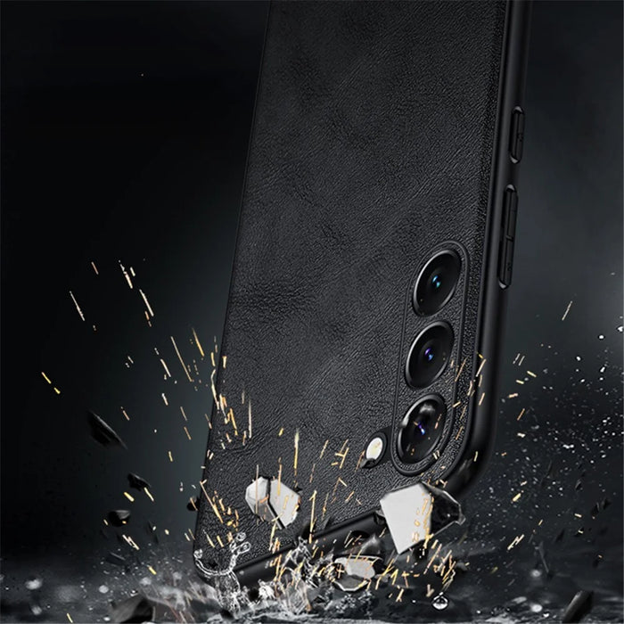 SULADA For Samsung Galaxy S24+ Cell Phone Cases PU Leather+TPU+PC Anti-drop Cover - Blue - 6