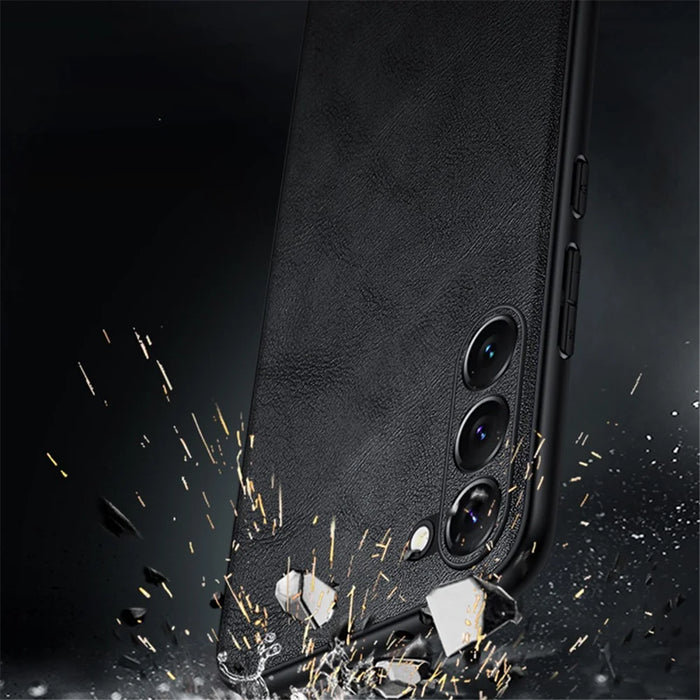SULADA Cell Phone Cases for Samsung Galaxy S24 Ultra PU Leather+TPU+PC Cover - Black - 5