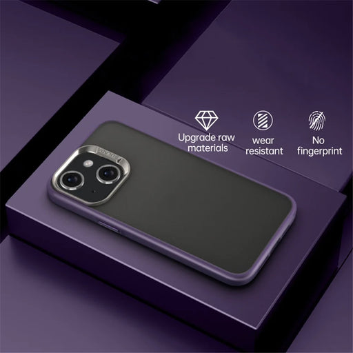 SULADA For iPhone 15 Case PC+TPU Matte Skin-touch Phone Cover - Purple - 2