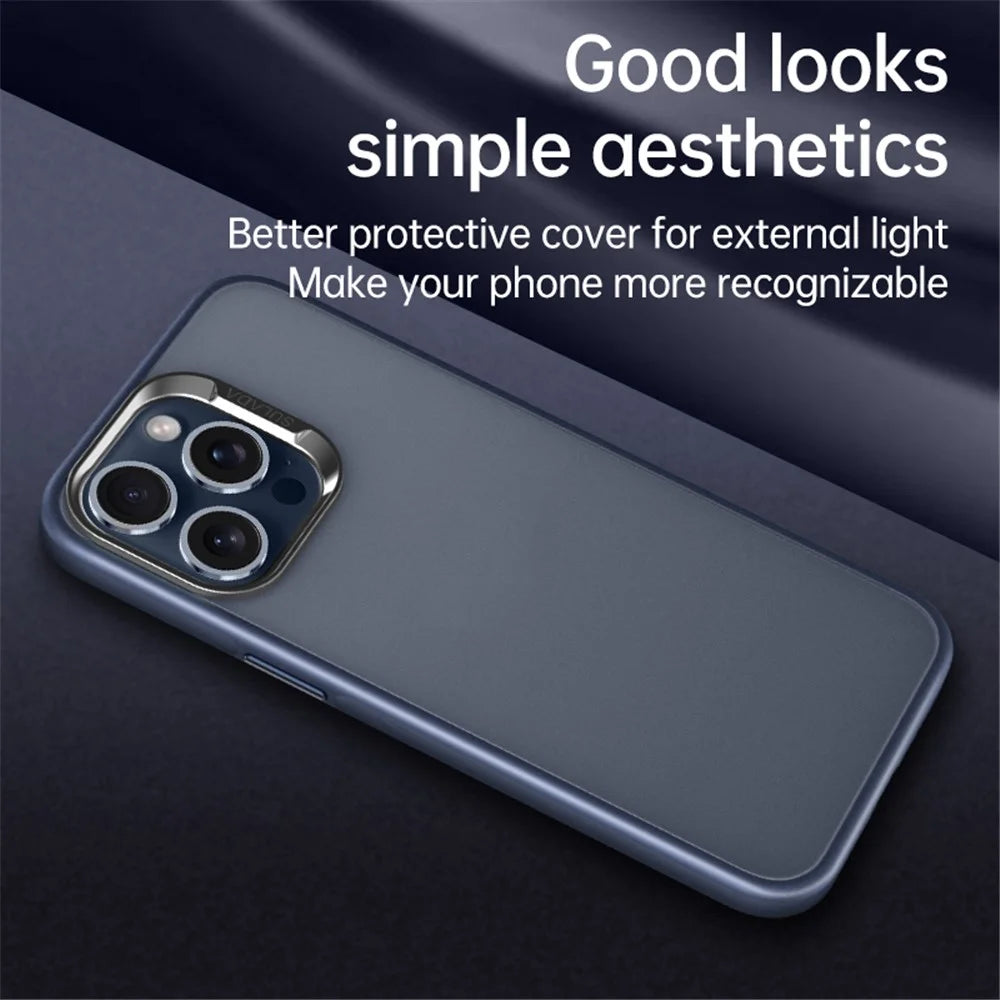 SULADA For iPhone 15 Pro Case Anti-fall PC+TPU Phone Back Shell - Blue - 3