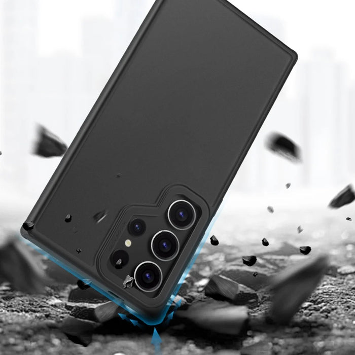 X-LEVEL For Samsung Galaxy S24 Ultra Case Drop Protection PC+TPU Matte Cover - Black - 3