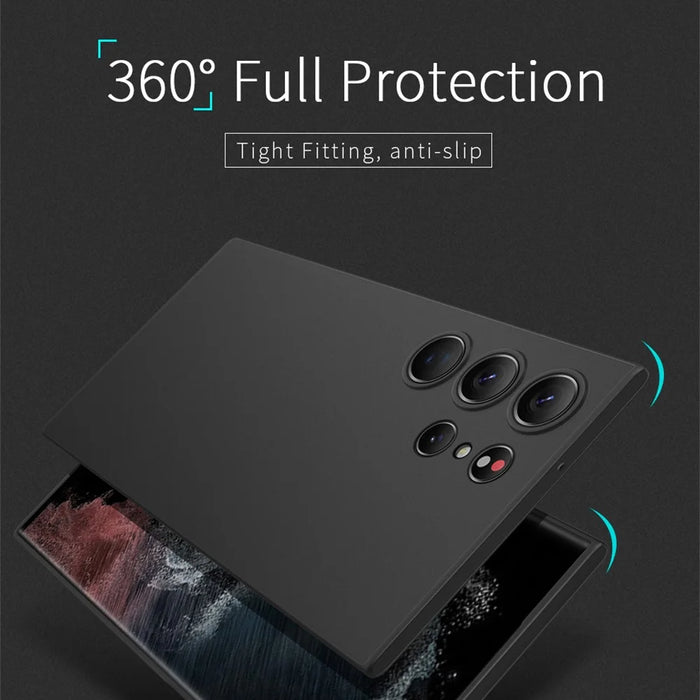 X-LEVEL For Samsung Galaxy S24 Ultra PP Phone Case Matte Finish Slim Cover - Black - 5