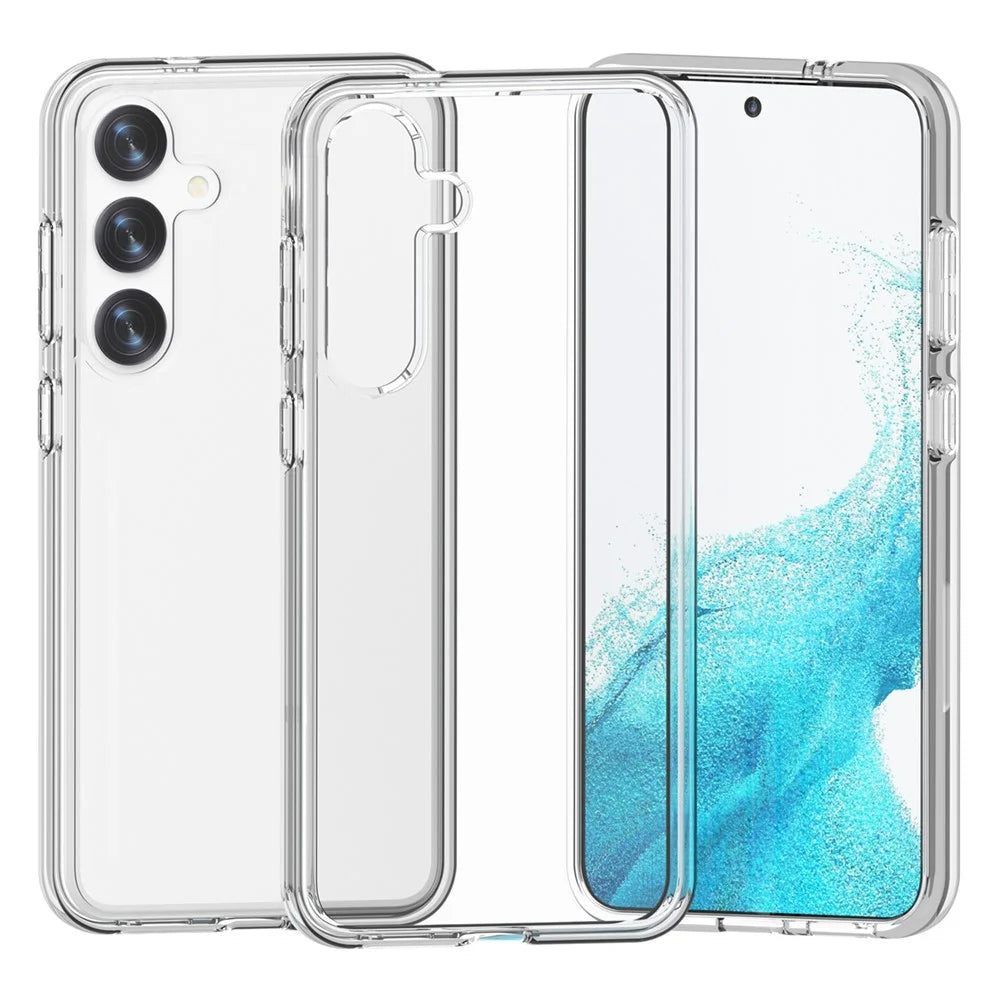 For Samsung Galaxy S24 Case PC+TPU Anti-drop Transparent Phone Cover - Transparent - 2