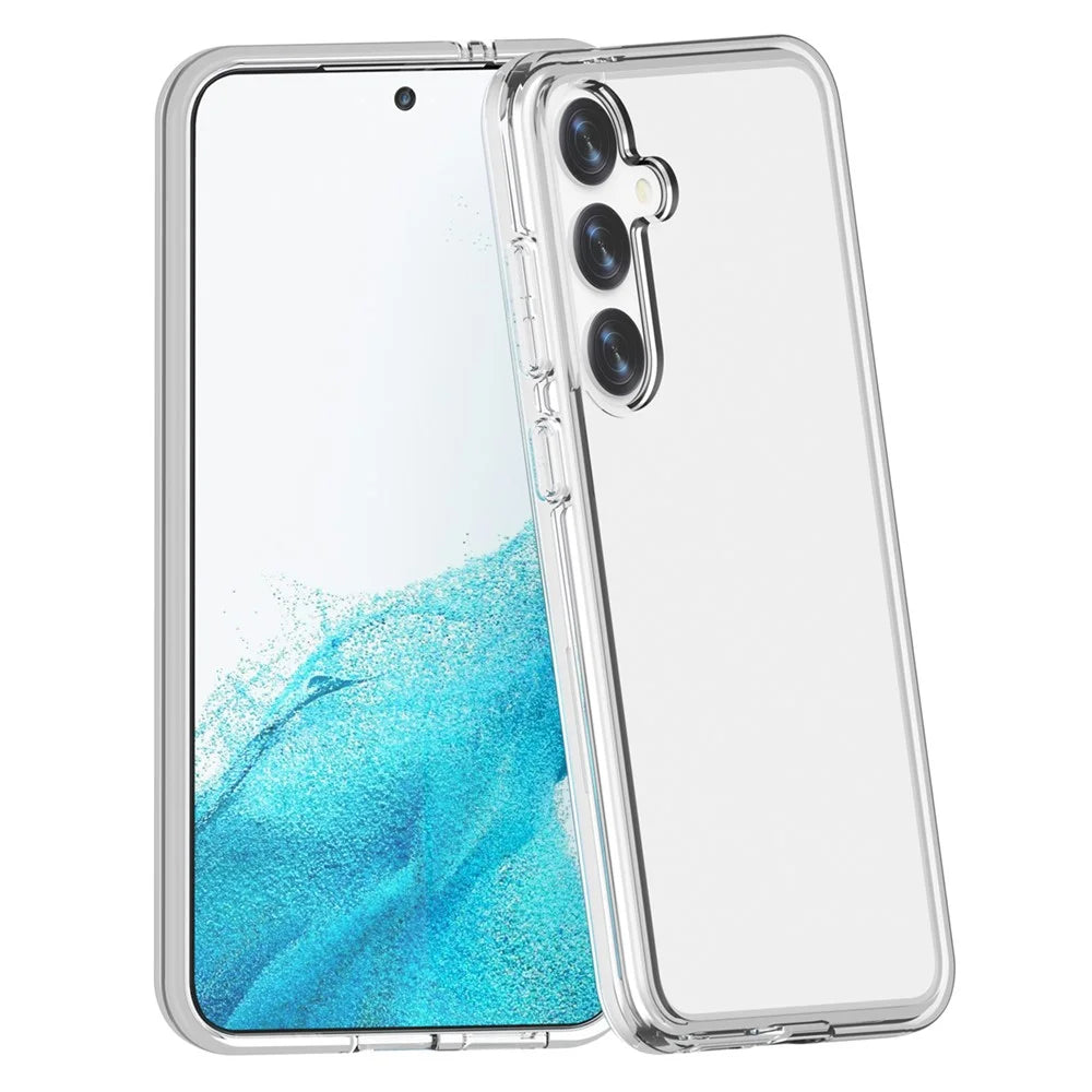 For Samsung Galaxy S24 Case PC+TPU Anti-drop Transparent Phone Cover - Transparent - 4