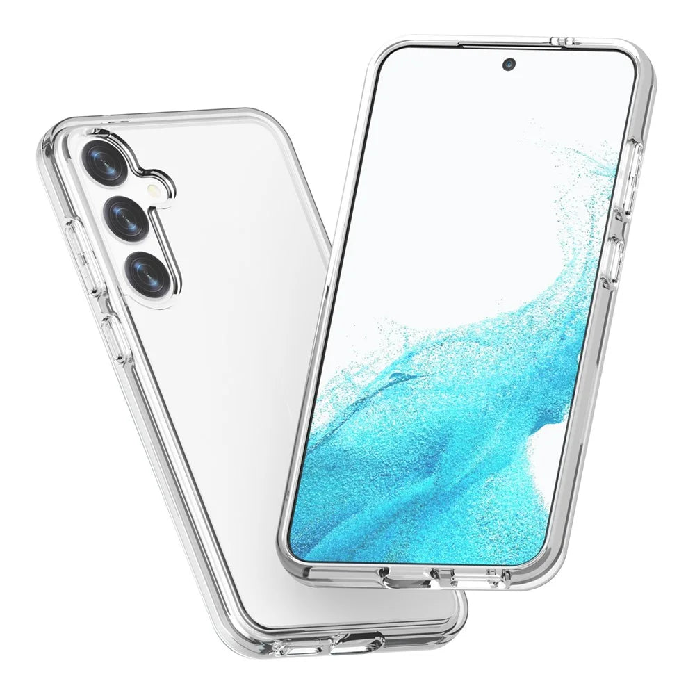 For Samsung Galaxy S24 Case PC+TPU Anti-drop Transparent Phone Cover - Transparent - 6