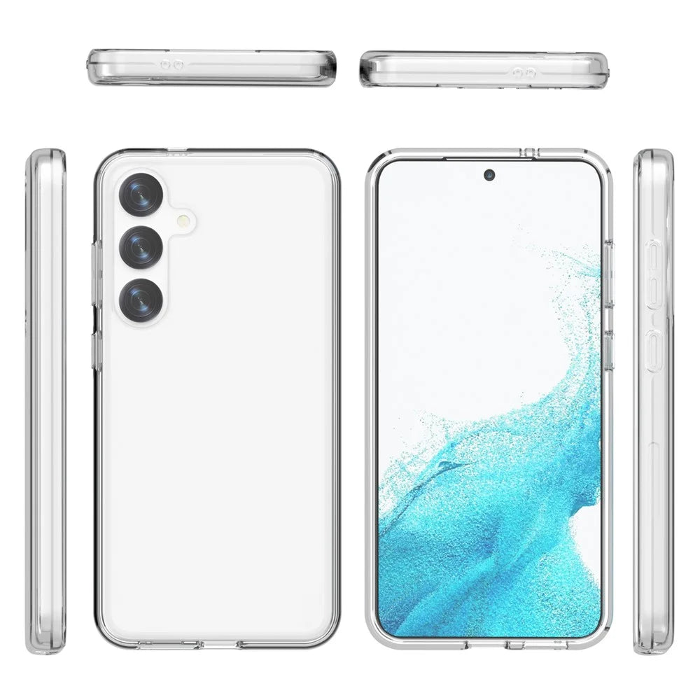 For Samsung Galaxy S24 Case PC+TPU Anti-drop Transparent Phone Cover - Transparent - 7