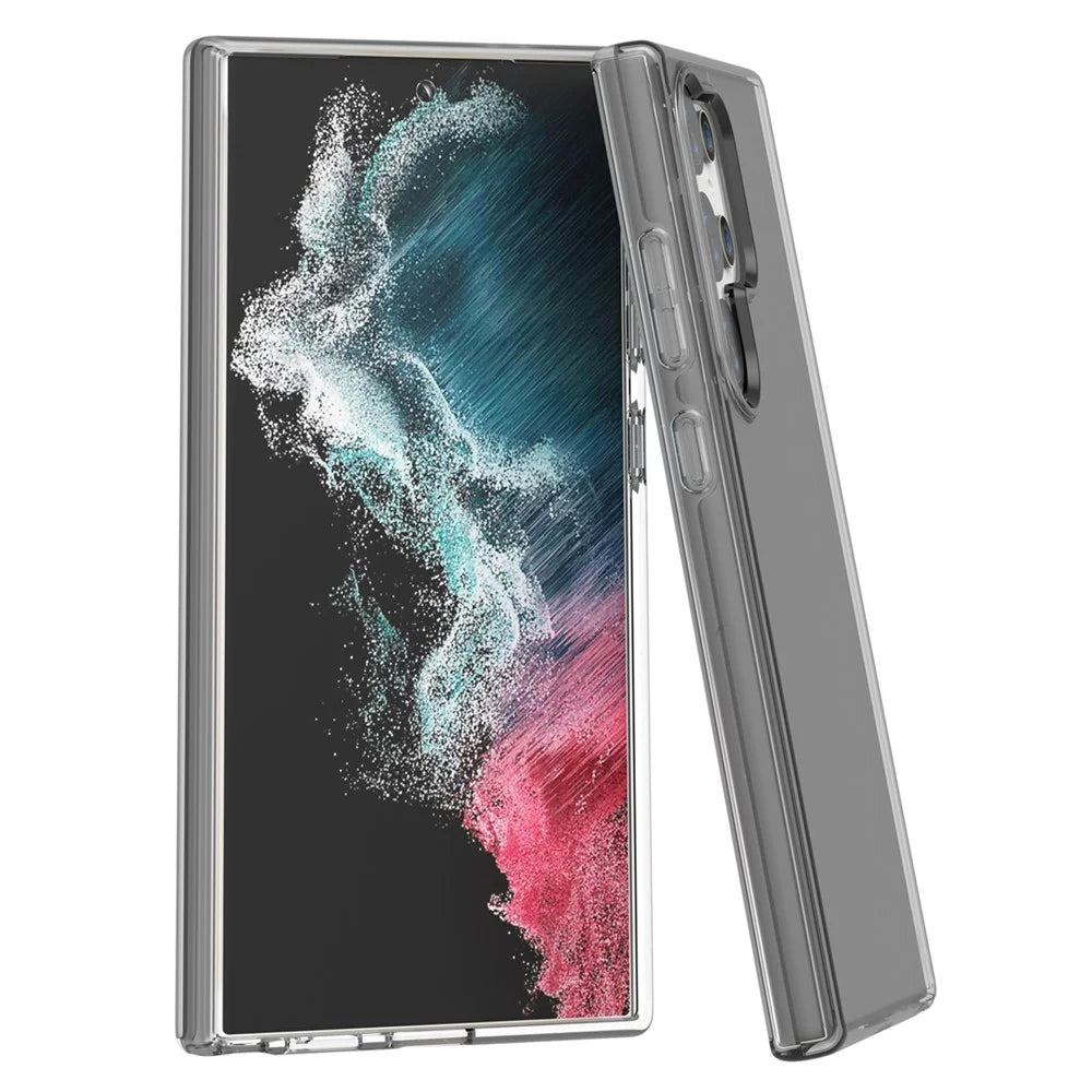For Samsung Galaxy S24 Ultra Clear Case PC+TPU Anti-scratch Phone Cover - Transparent Black - 4