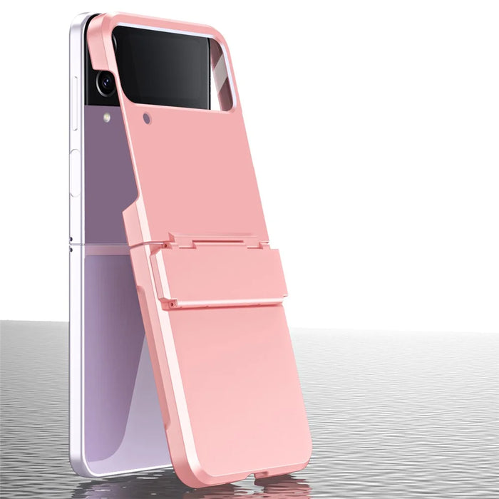 For Samsung Galaxy Z Flip3 5G / Z Flip4 5G Case Hinge Protection Hard PC Folding Phone Cover - Pink - 7