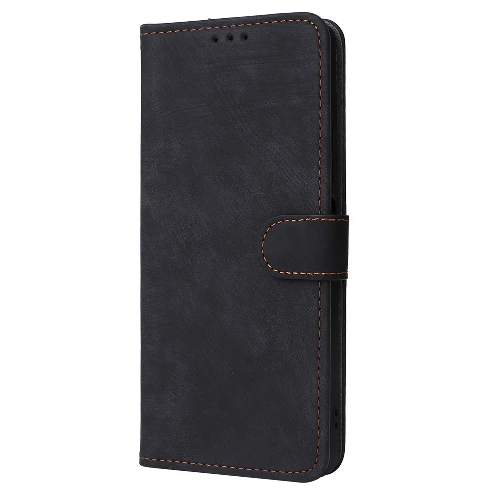 For Oppo A79 5G / A2 5G / OnePlus Nord N30 SE 5G Cell Phone Case with Strap RFID Blocking PU Leather Flip Cover - Black - 6