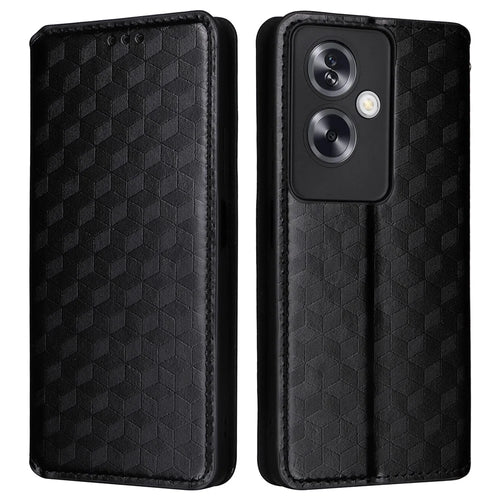 For Oppo A79 5G / A2 5G / OnePlus Nord N30 SE 5G PU Leather Cover Magnetic Cell Phone Case Wallet - Black - 1