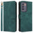 For Infinix Zero 5G 2023 X6815C X6815D Case RFID Blocking PU Leather Stand Cover with Strap - Green - 1