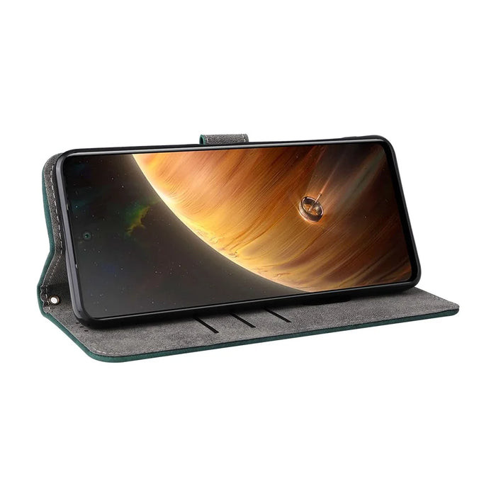 For Infinix Zero 5G 2023 X6815C X6815D Case RFID Blocking PU Leather Stand Cover with Strap - Green - 3