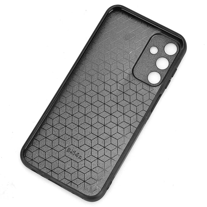 For Samsung Galaxy A15 4G Case Cowhide Texture PU+TPU+PC Cell Phone Case - Black - 5