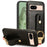 For Google Pixel 8a Cell Phone Case Anti-scratch PU Leather+PC+TPU Wristband Cover - Black - 1