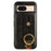 For Google Pixel 8a Cell Phone Case Anti-scratch PU Leather+PC+TPU Wristband Cover - Black - 3
