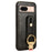 For Google Pixel 8a Cell Phone Case Anti-scratch PU Leather+PC+TPU Wristband Cover - Black - 4