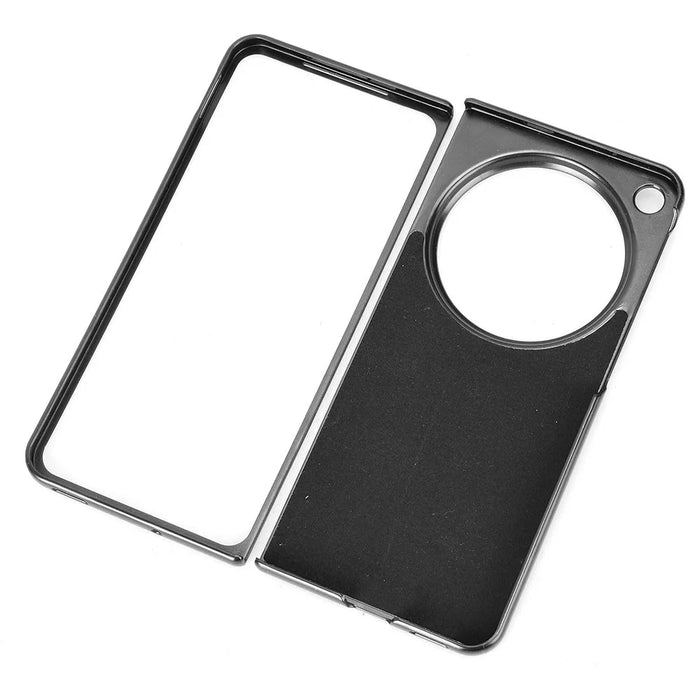 For OnePlus Open Back Cover PU Leather+PC Bottle Opener Ring Phone Cover - Blue - 7