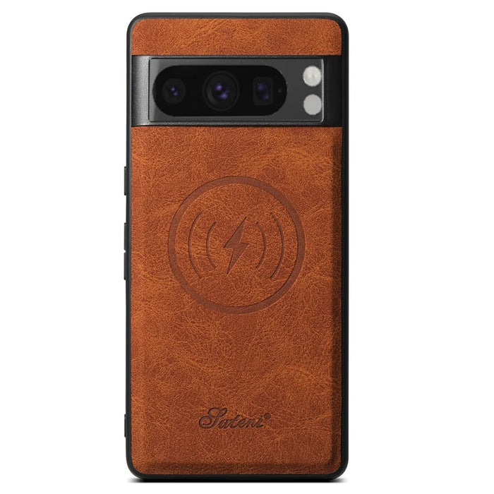 SUTENI H16 For Google Pixel 8 Pro Cell Phone Case Magnetic Detachable PU+TPU Cover - Khaki - 2