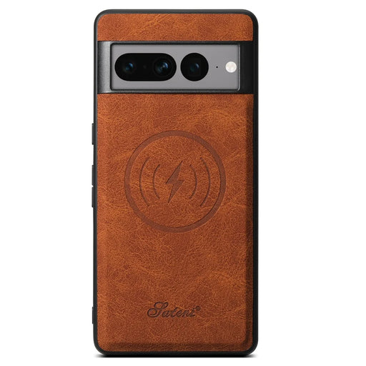 SUTENI H16 For Google Pixel 7 Pro 5G Magnetic Detachable Anti-drop Cover PU+TPU Cell Phone Case - Khaki - 2