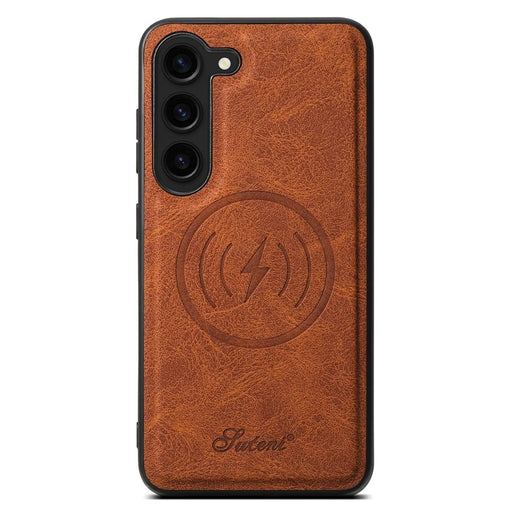 SUTENI H16 For Samsung Galaxy S23+ PU+TPU Cell Phone Cases Magnetic Detachable Cover - Khaki - 2