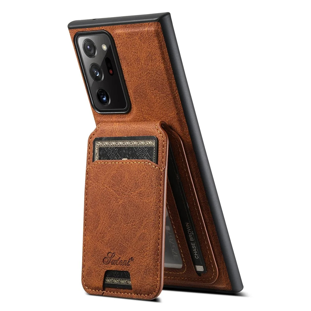 SUTENI H16 For Samsung Galaxy Note20 Ultra / Note20 Ultra 5G Magnetic Detachable 2-in-1 PU+TPU Cell Phone Case - Khaki - 5